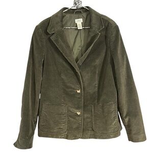 Vintage LLBean Olive Green Corduroy Jacket
